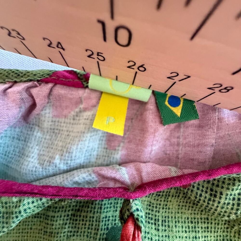 Vintage FARM Rio Dress Small Brazil Folk Floral Puff Sleeve rare pre-Anthro era - Picture 7 of 8